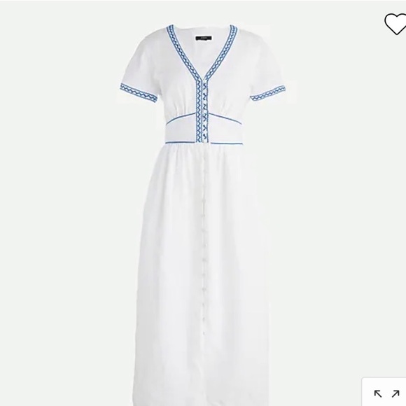 J.Crew Embroidered Linen Dress. - Picture 2 of 3